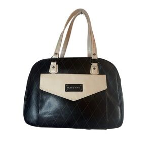 Vintage Mary Kay Black and Cream Women's Bag